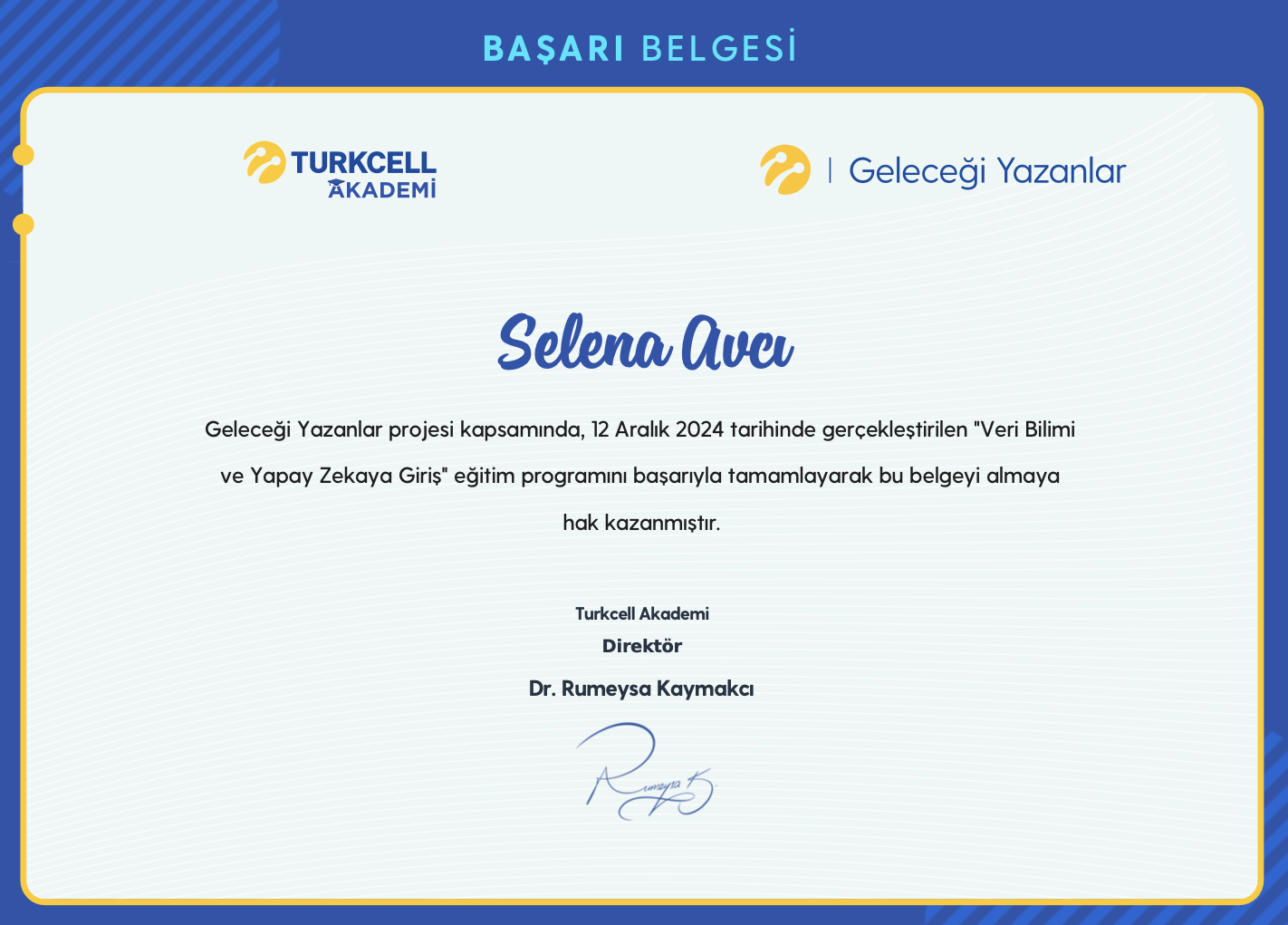 Data Science AI certificate